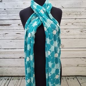 Banana Republic blue circle scarf